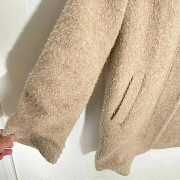 Marine Layer Stephanie Cocoon Coat Sand Neutral Chic Minimalist Size XS - Picture 4 of 9